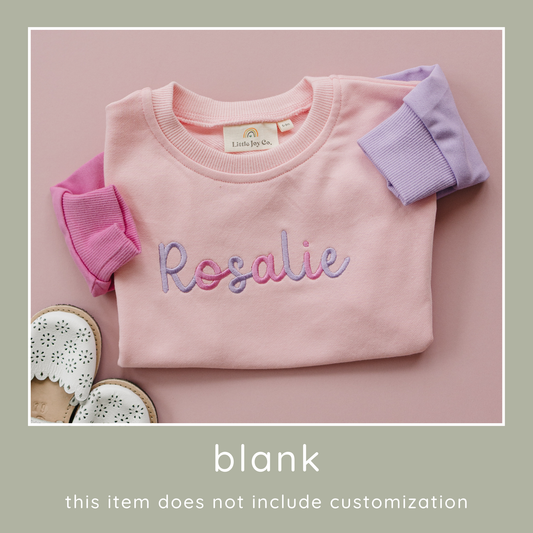 Blank Colorblock Sweatshirt Romper