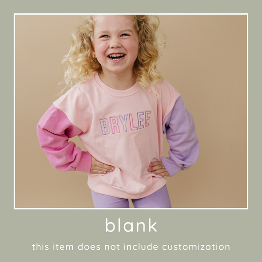 Blank Colorblock Crewneck Sweatshirt