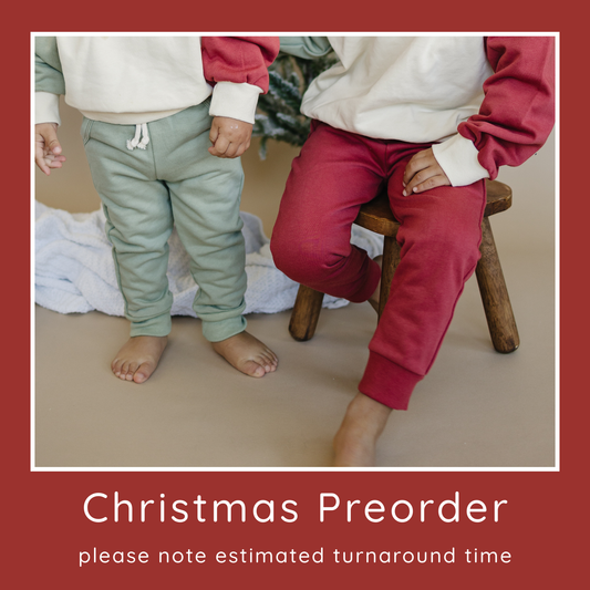CHRISTMAS PREORDEER Blank Joggers - Green or Red