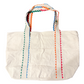 Blank Canvas Ric Rac Tote Bag with Zippered Pocket