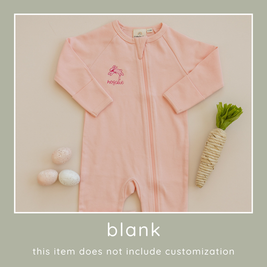 Blank Organic Cotton Zippy Romper