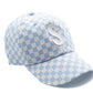 Blue Checker Baseball Hat