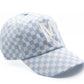 Blue Checker Baseball Hat