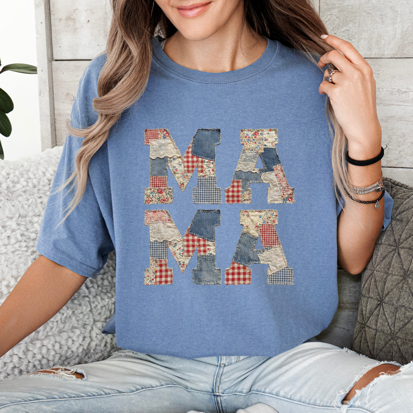 Comfort Colors Americana Quilted Mama Tee - choose your color