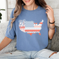 Comfort Colors Preppy Quilted USA Map Tee - choose your color
