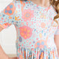 Blue Retro Unicorns S/S Pocket Twirl Dress