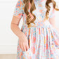 Blue Retro Unicorns S/S Pocket Twirl Dress