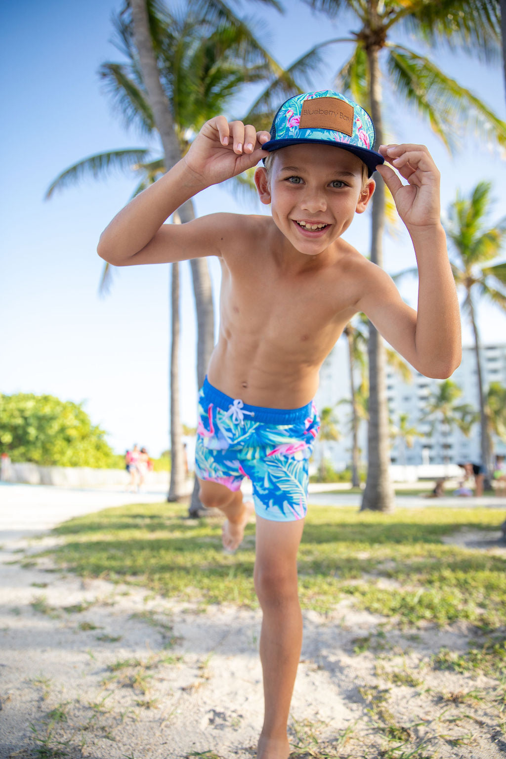 Indigo Flamingo Trunks