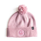 Pink Smiley Pom Pom Hat