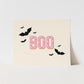 {Pink} Boo with Bats Art Print
