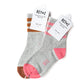 Heather Grey & Pink Stripe Socks