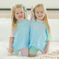 Custom Embroidered Colorblock Tee and Biker Shorts Set