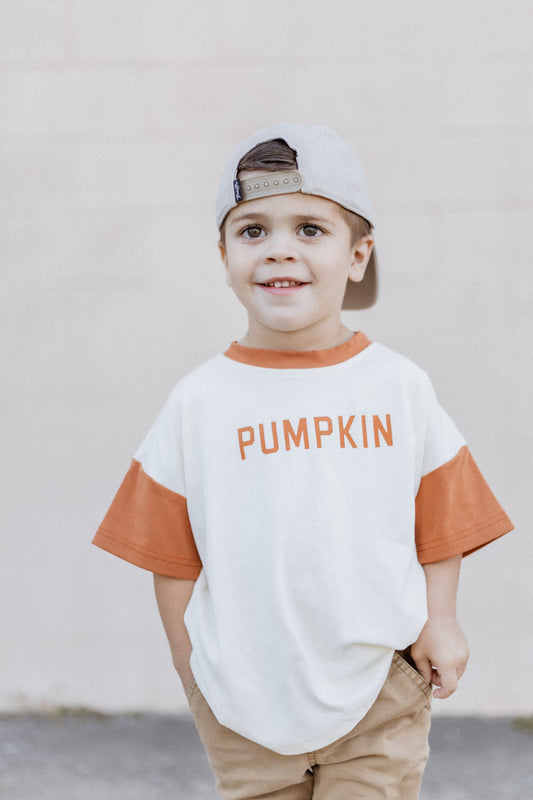 Colorblock Pumpkin Oversized Tee or T-Shirt Romper