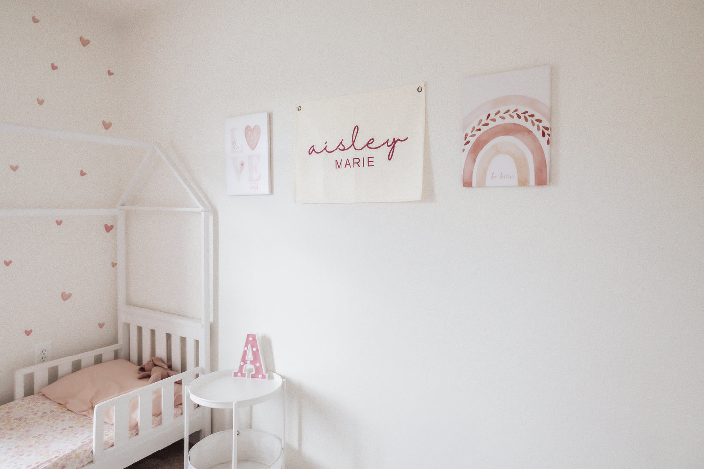 Little Joy Co. Custom Canvas Baby Name Banner