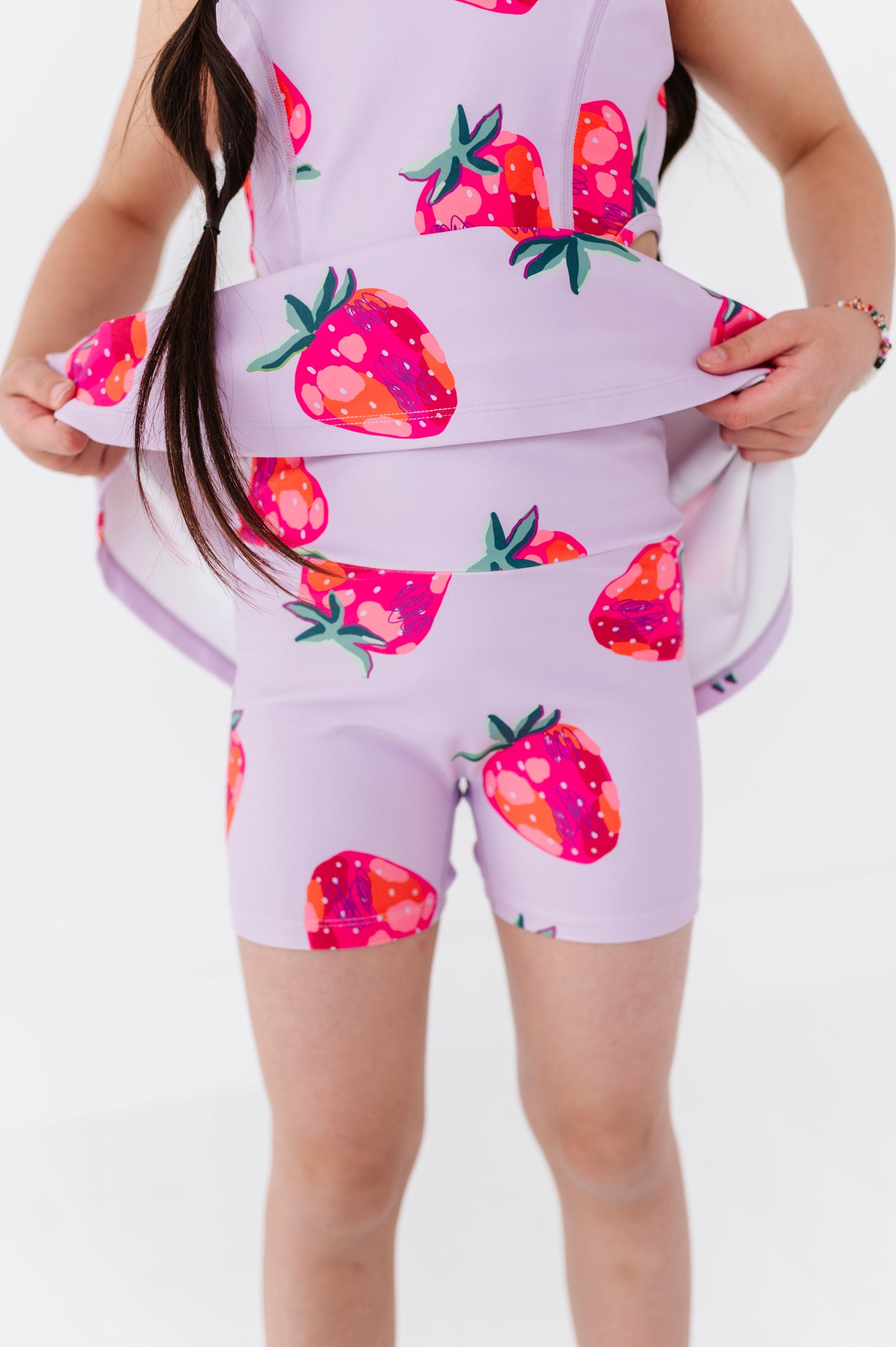 Strawberries | Open Sides Dress (with detached shorts!)