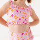 Leopard: Ruffle Bandeau TWO-PIECE