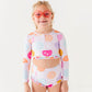 Smilies: 1/4th Zip Rashguard TWO-PIECE