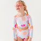 Smilies: 1/4th Zip Rashguard TWO-PIECE