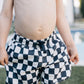 Wavy Checkered Swim Shorts