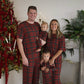 Women's Boxy Tee Lounge Set | Christmas Plaid