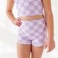 Violet Check: Boy Shorts TWO-PIECE