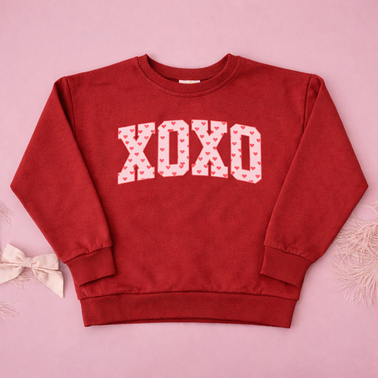 XOXO Hearts Crewneck Sweatshirt or Sweatshirt Romper