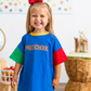 Back to School 90s Colorblock T-Shirt Romper or Oversized Tee - Grade Level
