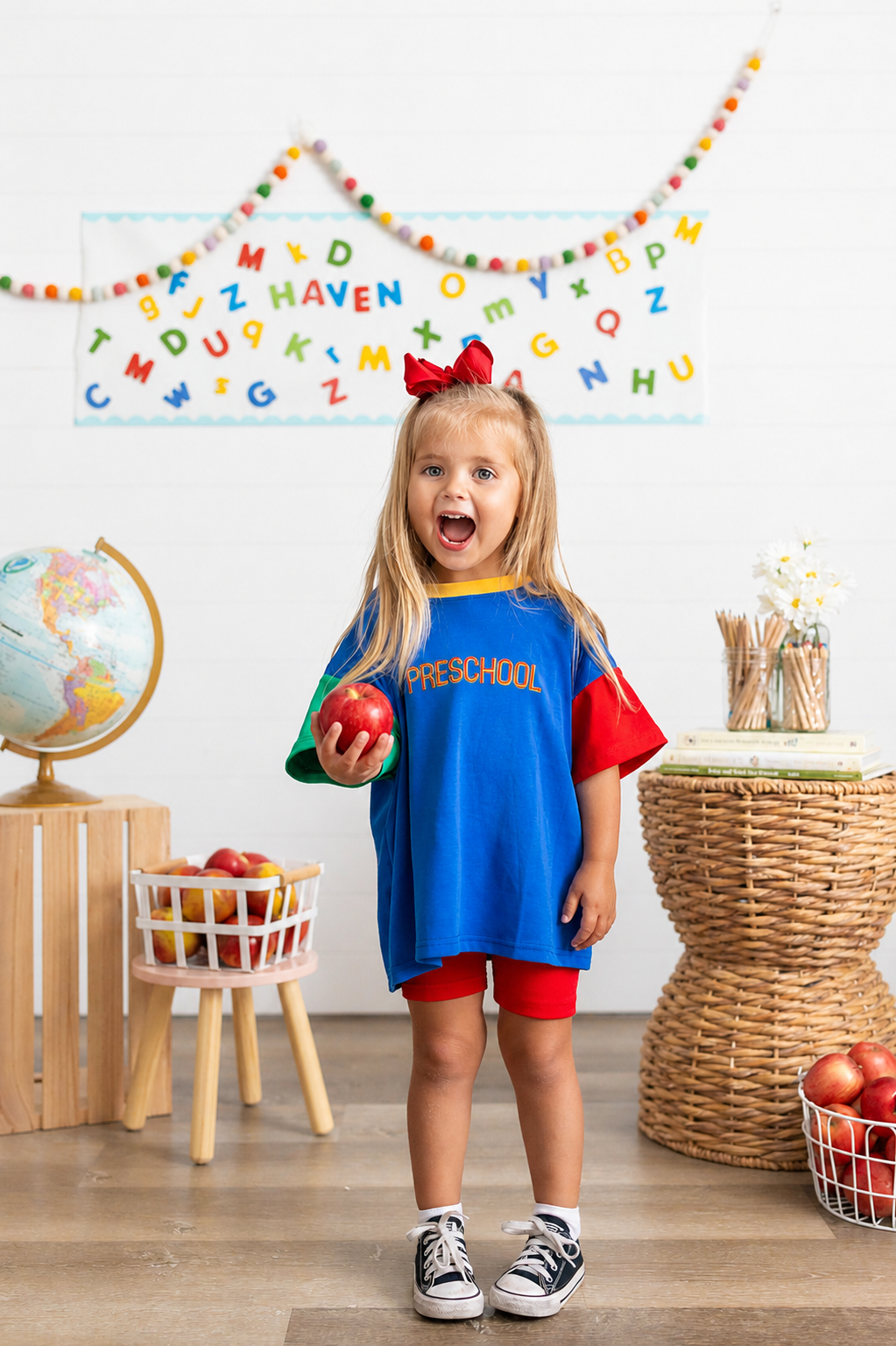 Back to School 90s Colorblock T-Shirt Romper or Oversized Tee - Grade Level