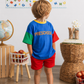 Back to School 90s Colorblock T-Shirt Romper or Oversized Tee - Grade Level