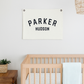 Personalisiertes Namensbanner aus Canvas