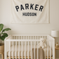 Personalisiertes Namensbanner aus Canvas