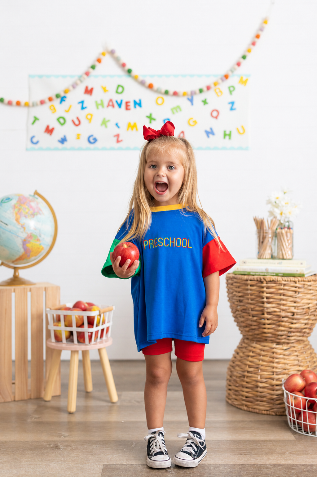 Back to School 90s Colorblock T-Shirt Romper or Oversized Tee - Grade Level