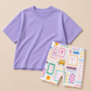 Personalized Embroidered Girls Back to School Tee & Biker Shorts Set – Pink or Purple