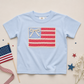 4th of July Lace Bow Flag Tee or Bubble Romper