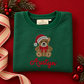 Custom Embroidered Christmas Teddy Bear Sweatshirt or Sweatshirt Romper
