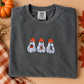 Adult Ghost Trio Embroidered Comfort Colors Crewneck Sweatshirt - Pepper