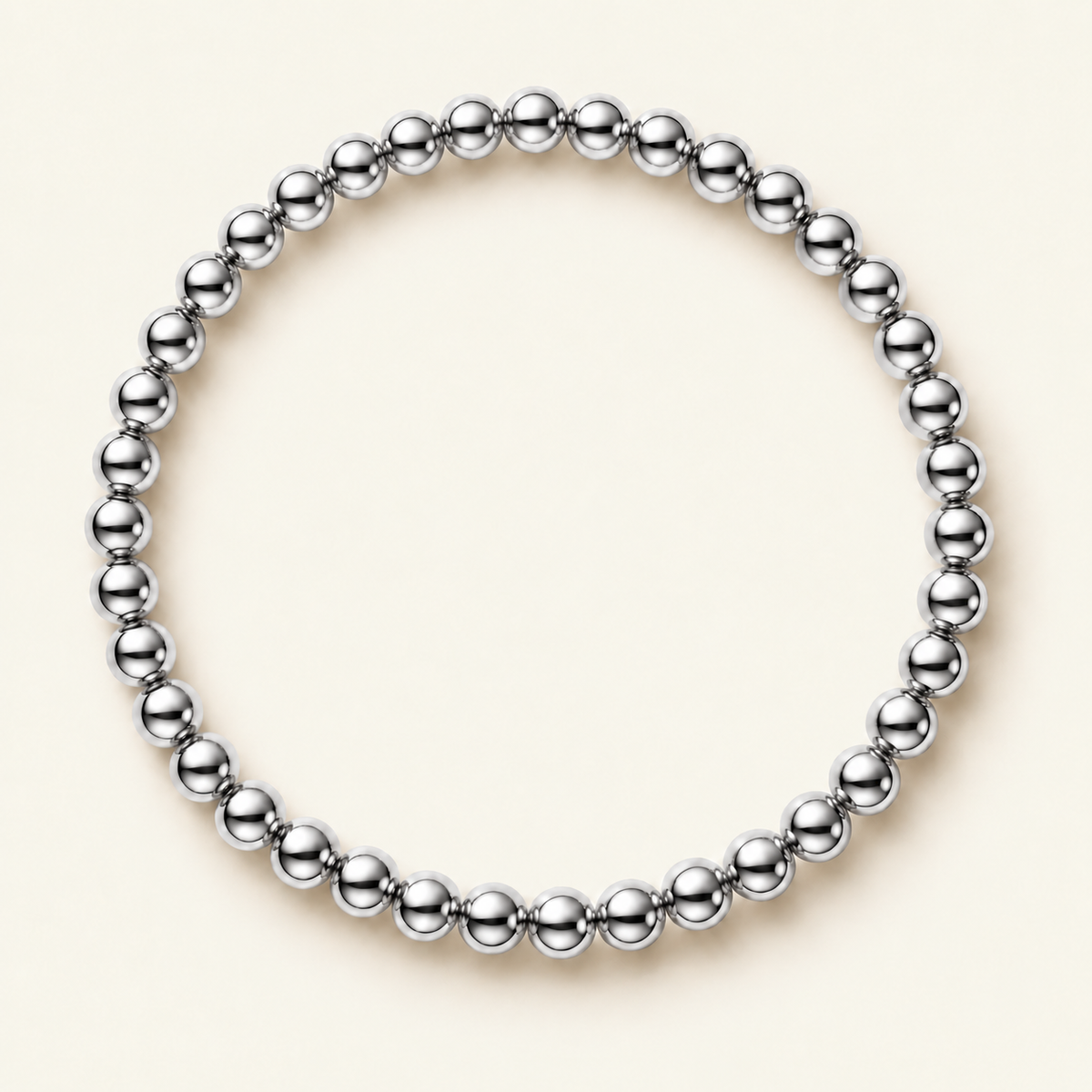 4MM Silver Ball Bracelet