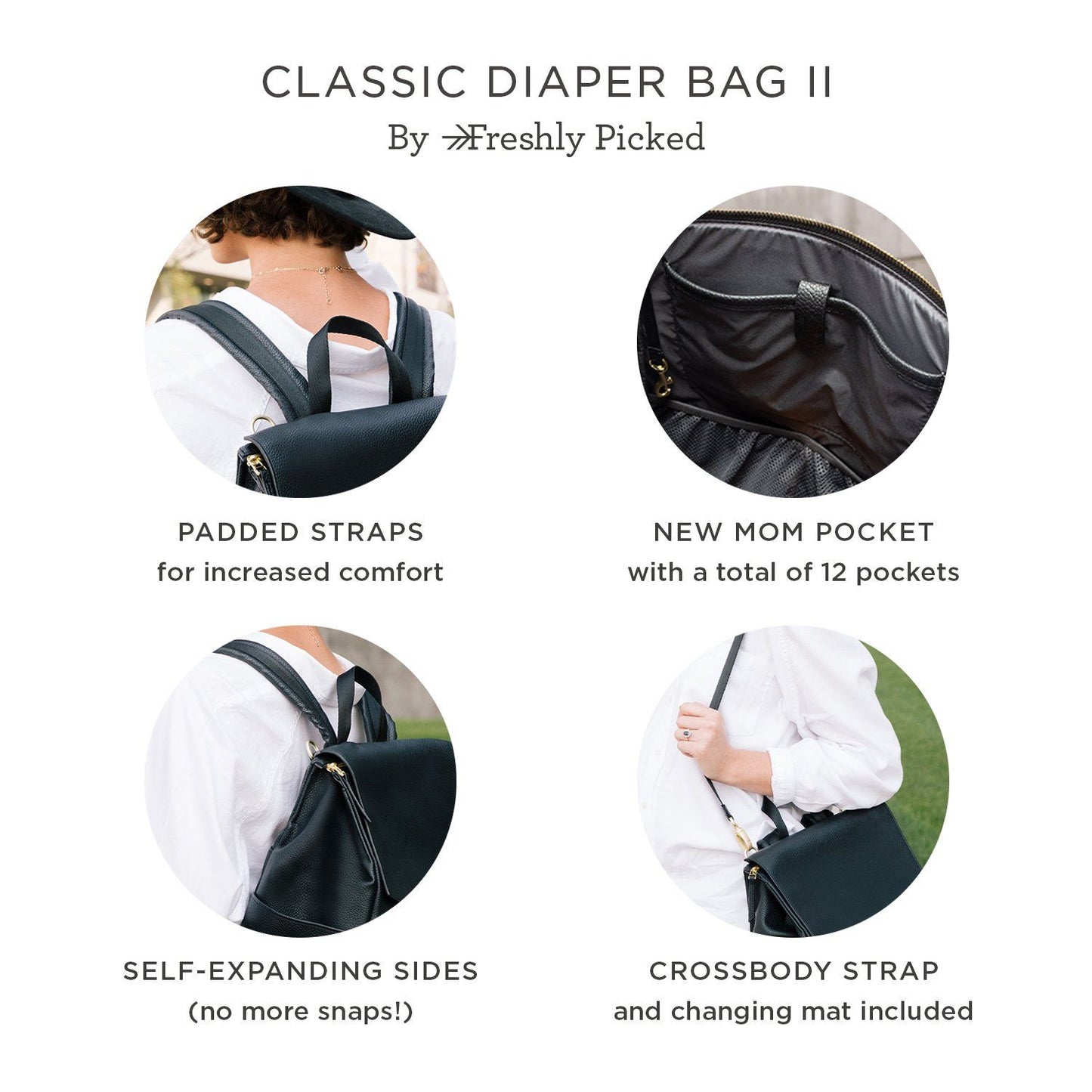 Ebony Classic Diaper Bag II