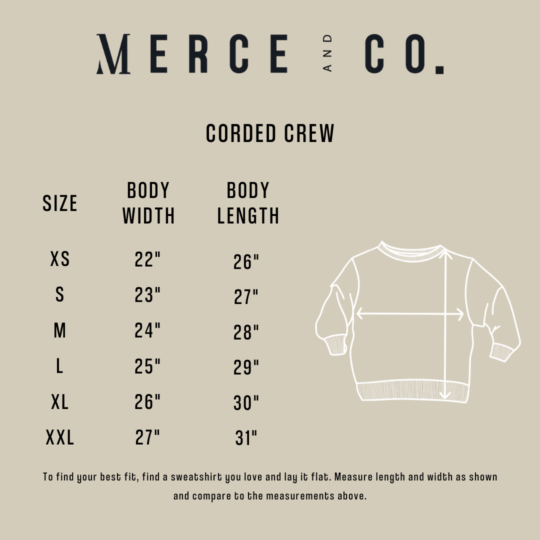 Jolly Outline Embroidered Corded Crewneck - Green