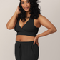 French Terry Racerback Nursing & Sleep Bra | Black