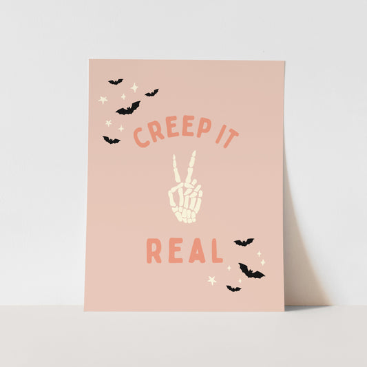 {Pink} Creep it Real Art Print
