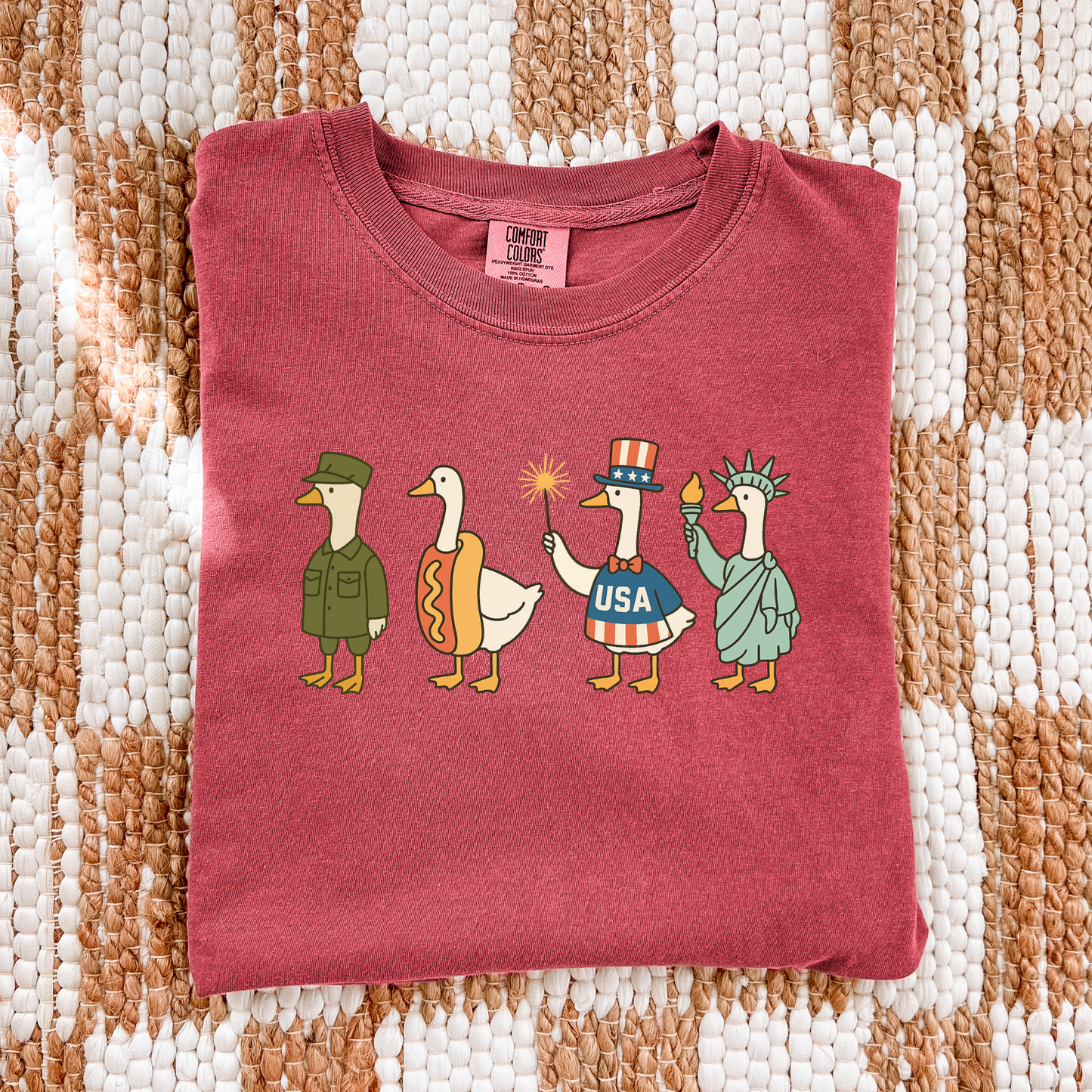 Comfort Colors Patriotic Goose 4th of July Tee - choose your color