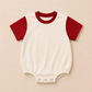 Custom Embroidered Organic Cotton T-Shirt Romper - Football Team Spirit