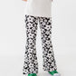 Retro Black and White Floral Flares