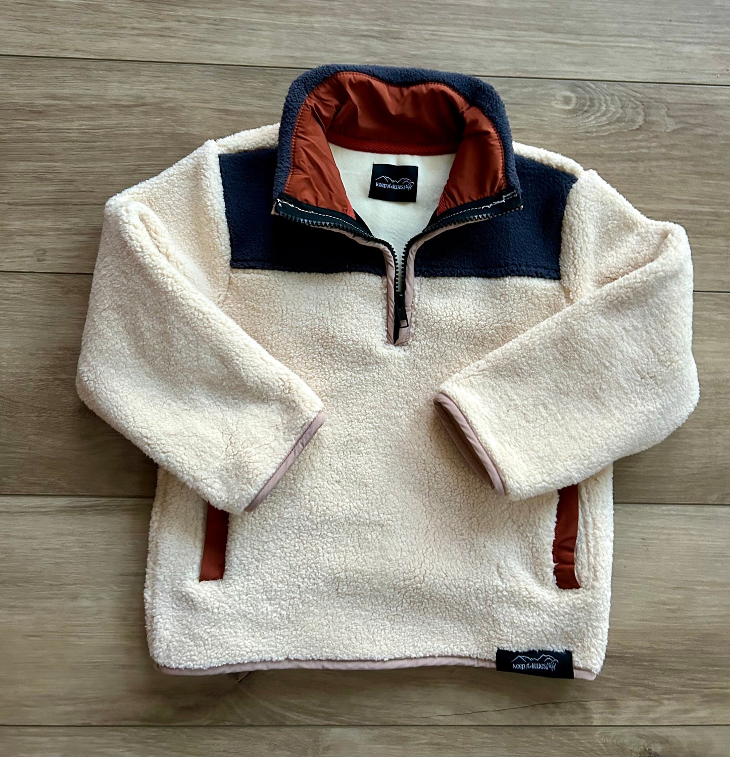 Color block Sherpa Pullover