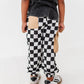 Checkered Black+White Cargo Joggers