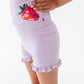 Very Violet | Ribbed Ruffle Yoga Shorts