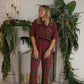 Women's Boxy Tee Lounge Set | Christmas Plaid