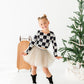 Checkered Bow | CROPPED Bow Back Long Sleeve Top