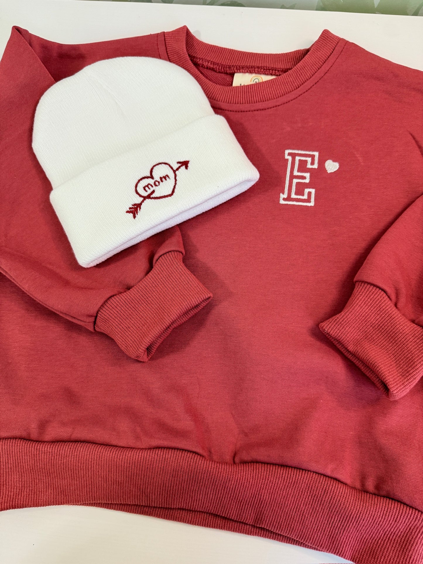 Custom Embroidered Valentine's Infant Beanie - More Colors